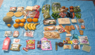 実際に捨てられた食品