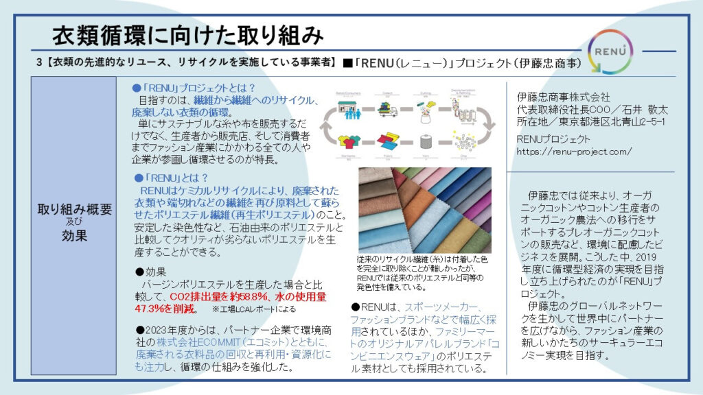 「RENU（レニュー）」プロジェクト紹介レポート