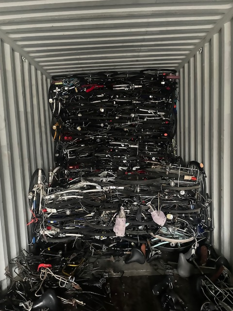 自転車の輸出写真