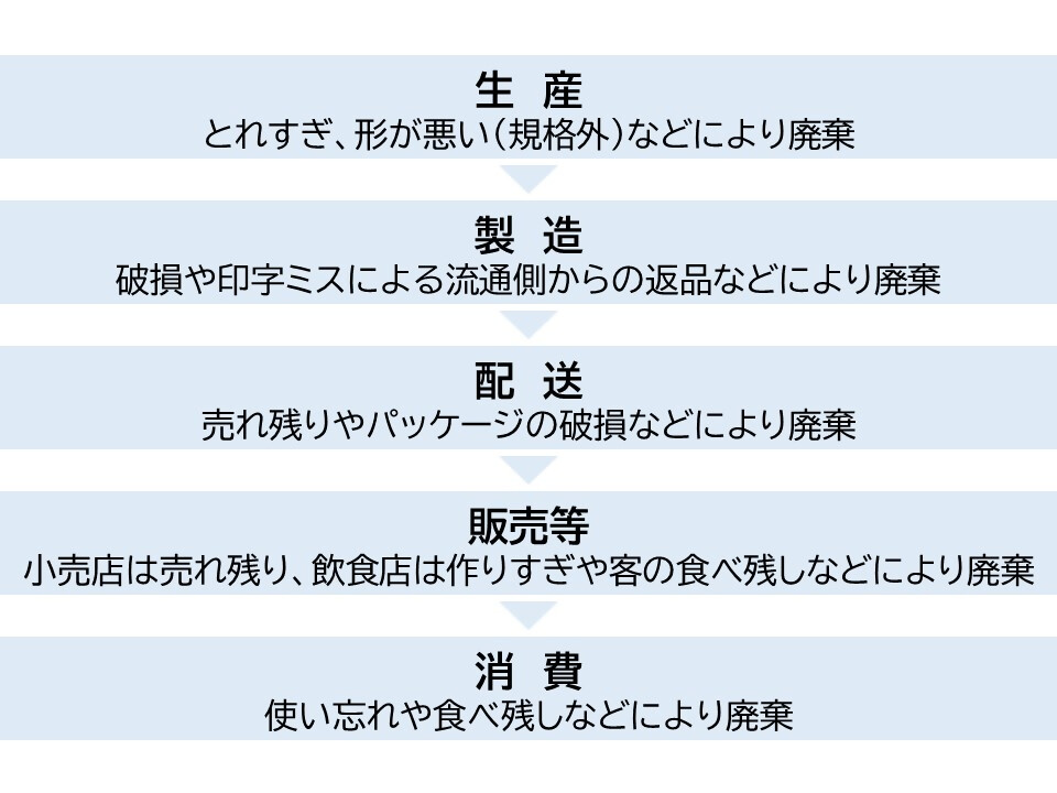 段階別の食品ロス発生要因