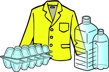 ペットボトル、衣類、たまごパックなど