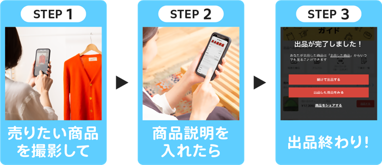 メルカリ出品手順